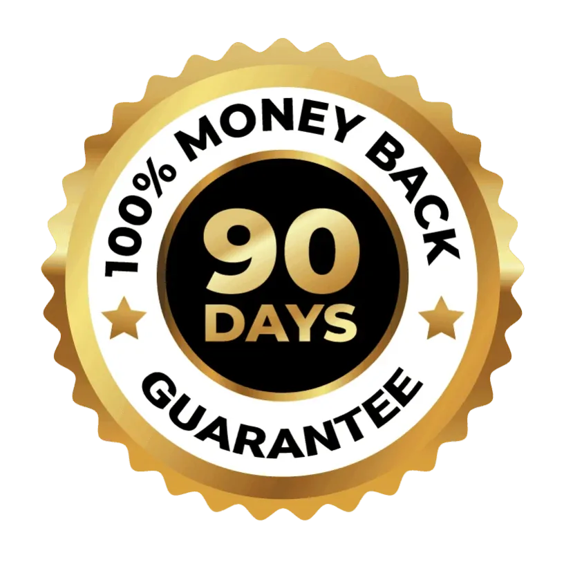90 day money back guarantee badge